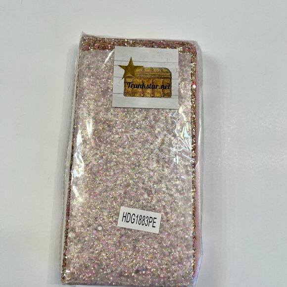 Sparkly Glitter Zip Around Wallet/Clutch- Pink Sparkles - Barbiecore - NWT - Picture 6 of 6